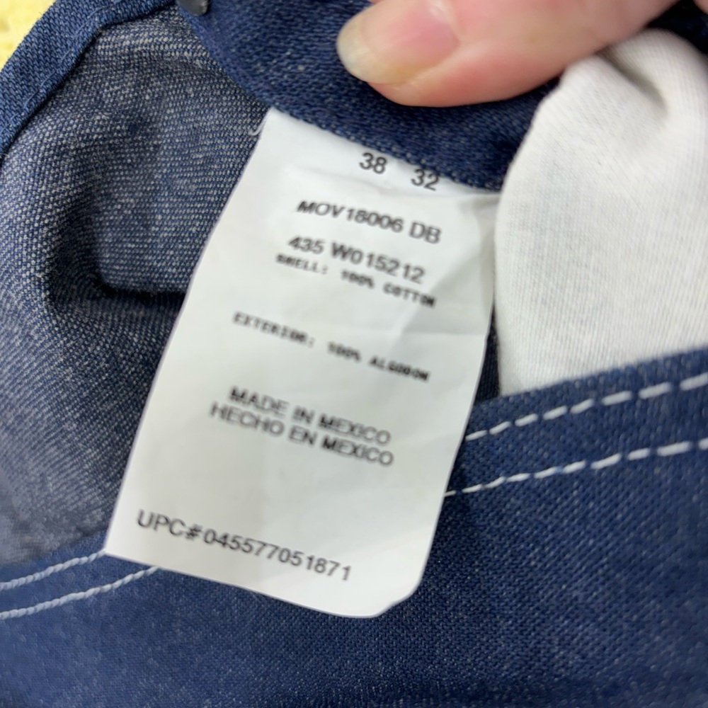 Vintage Liberty Men's denim Dark Blue Overalls size 38X32-nwot - Picture 3 of 5